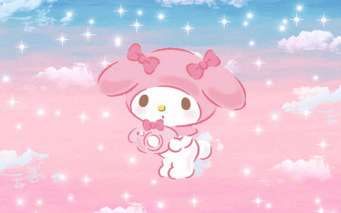 Cute My Melody Sanrio is characterized by her soft white fur