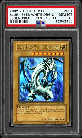 Blue-Eyes White Dragon, Yugioh icon, gains value with mint editions
