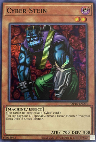 This Cyber-Stein, a 2004 Shonen Jump Prize Card, went to two event winners