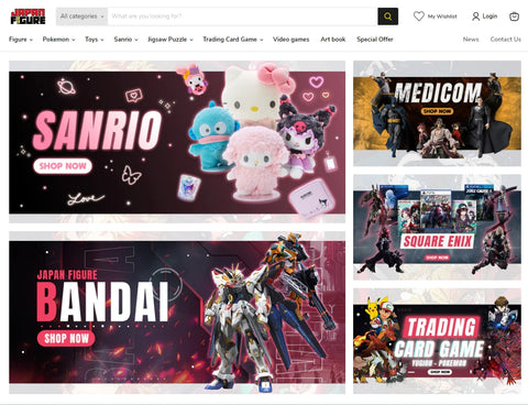 Site Web Japan Figure avec un engagement envers les produits authentiques