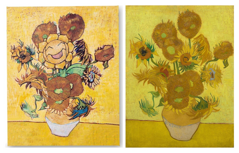 Sunflora inspired by ‘Sunflowers’, Tomokazu Komiya (1973) vs. Vincent van Gogh, ‘Sunflowers’, 1887