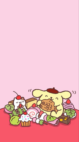 Pompompurin loves food