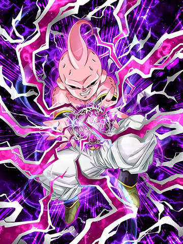 Chaotic pink enigma Buu leaving a mark of destruction and redemption