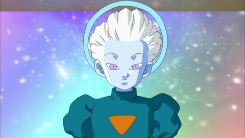Grand Priest, overseeing angels and divine decrees, shapes the Dragon Ball multiverse
