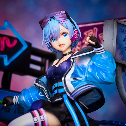 Rem: Neon City Ver. 1/7 Scale Figure - Re:Zero's Rem brought to life in a neon cityscape.