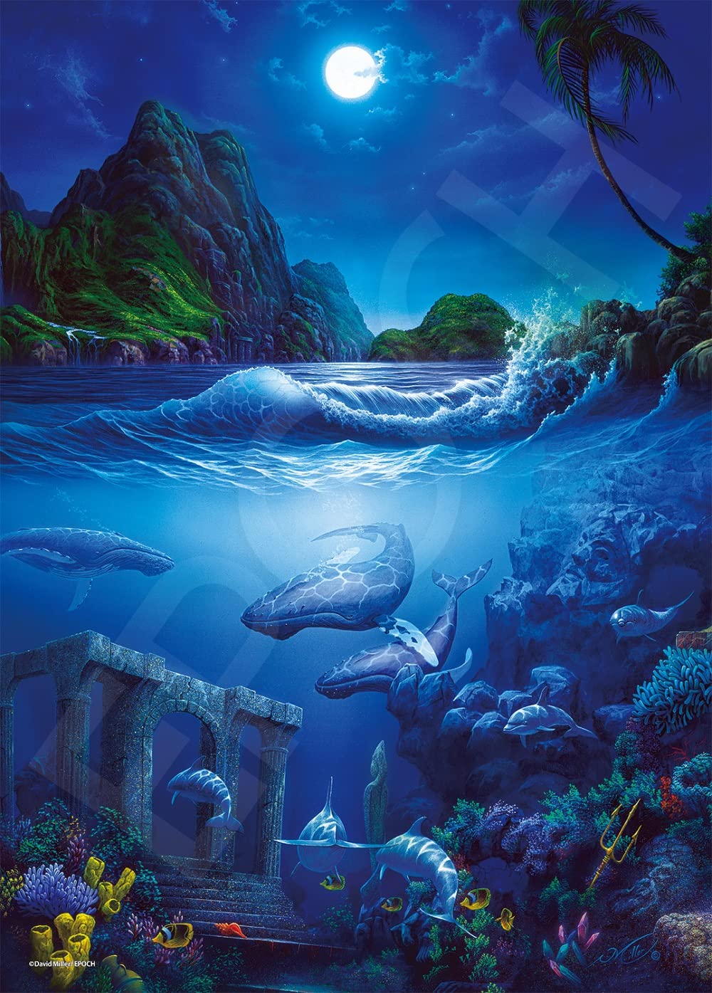 EPOCH 07-728S Jigsaw Puzzle Atlantis Revisited David Miller Glow