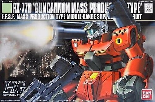 Bandai Hguc 1 144 Rx 77d Guncannon Mass Production Type Plastic Model