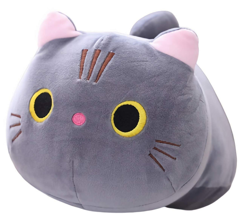 plush cat cushion