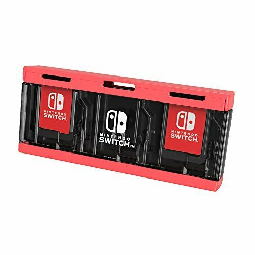 Hori Nintendo License Card Case 6 For Nintendo Switch Neon Red Ns
