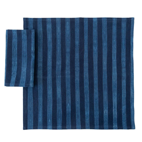 Serviettes de table indigo Tensira