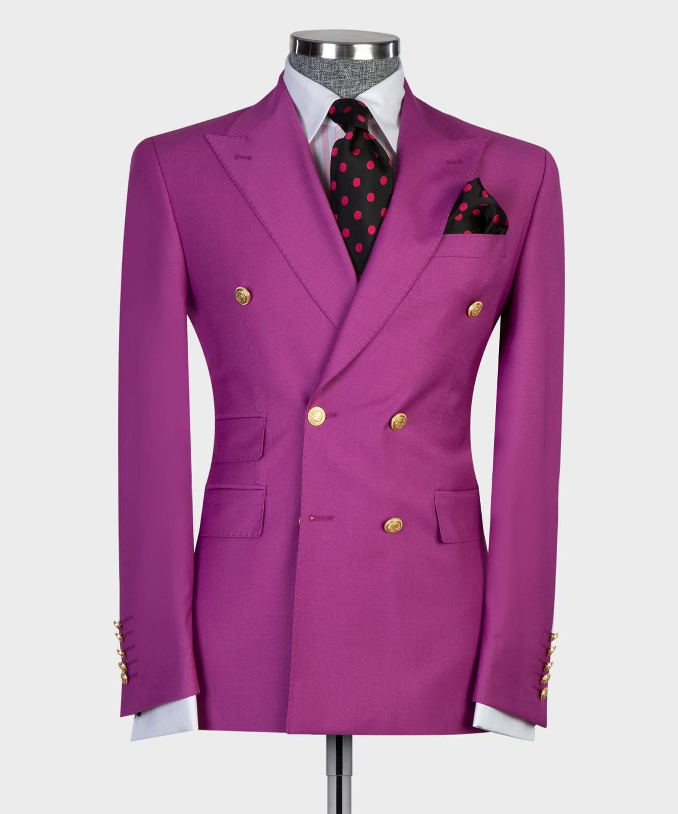 Purple Double breasted Suit – stevepalmerstore