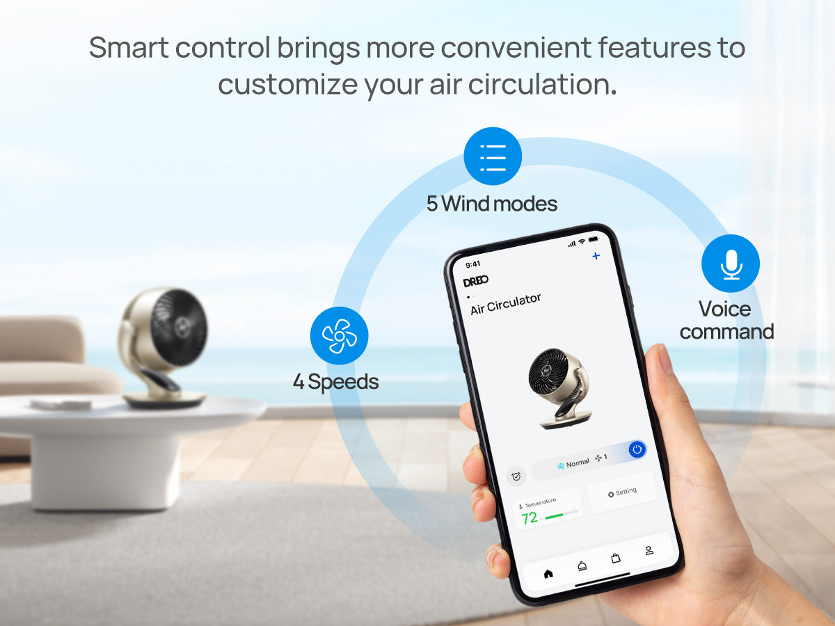 Smart control brings more convenient features to customize your air circulation.