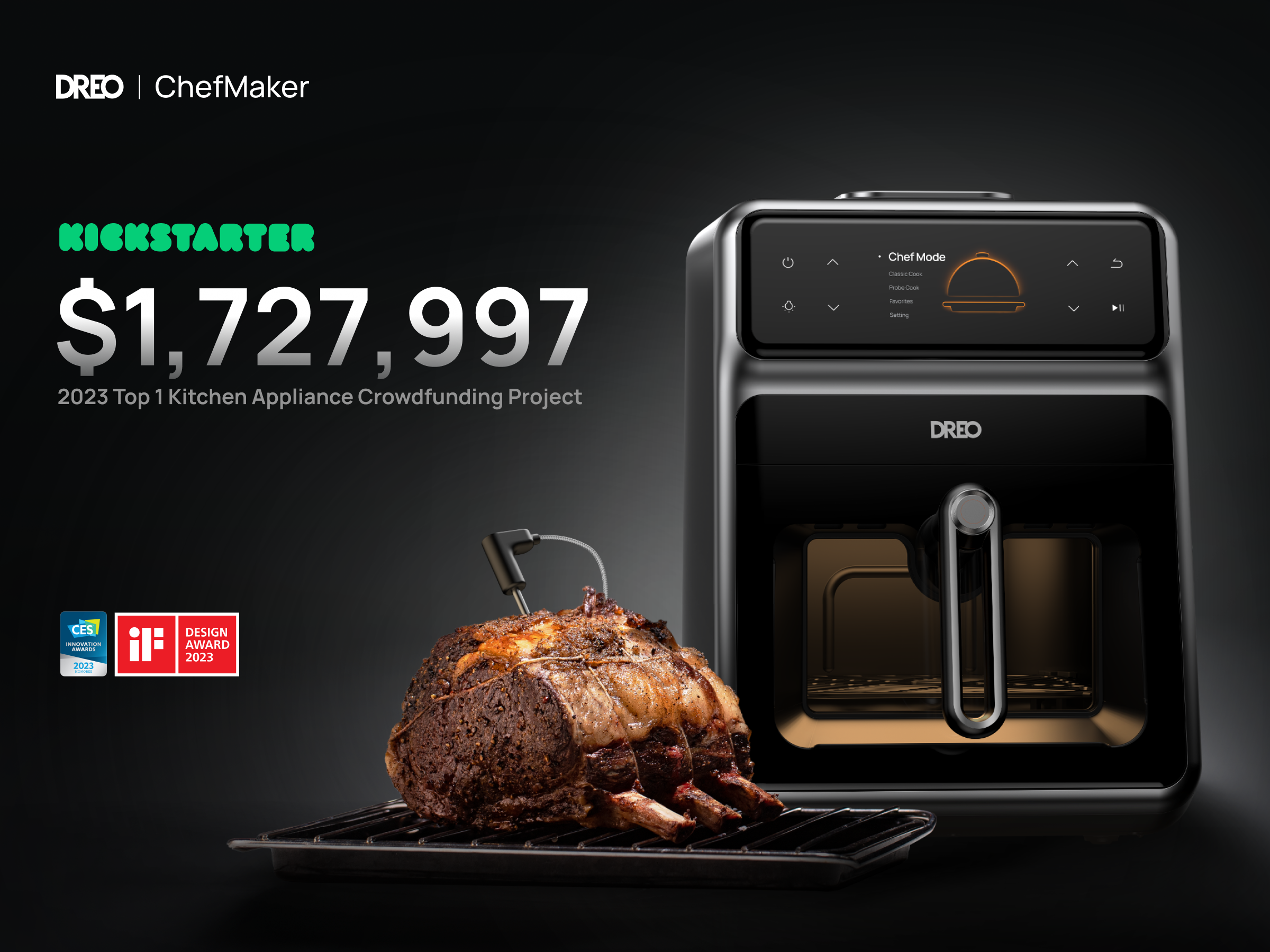  Dreo ChefMaker Combi Fryer, Cook like a pro with just