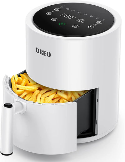  Dreo Air Fryer - 100℉ to 450℉, 4 Quart Hot Oven Cooker with 50  Recipes, 9 Cooking Functions on Easy Touch Screen, Preheat, Shake Reminder,  9-in-1 Digital Airfryer, Black, 4L (DR-KAF002) : Home & Kitchen
