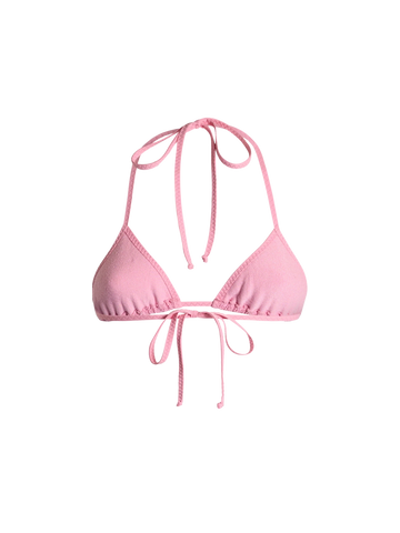 Woman pink crinkle triangle top swimsuit - MC2 Saint Barth
