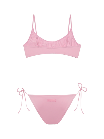 Marielle pink classic swim briefs - Judy pink bralette beach top Judy - MC2 Saint Barth