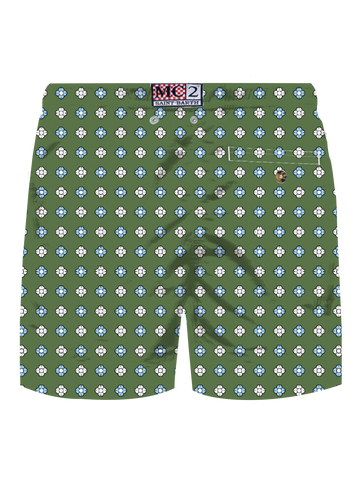 Comfort Light stretch swim shorts with tie print - MC2 Saint Barth