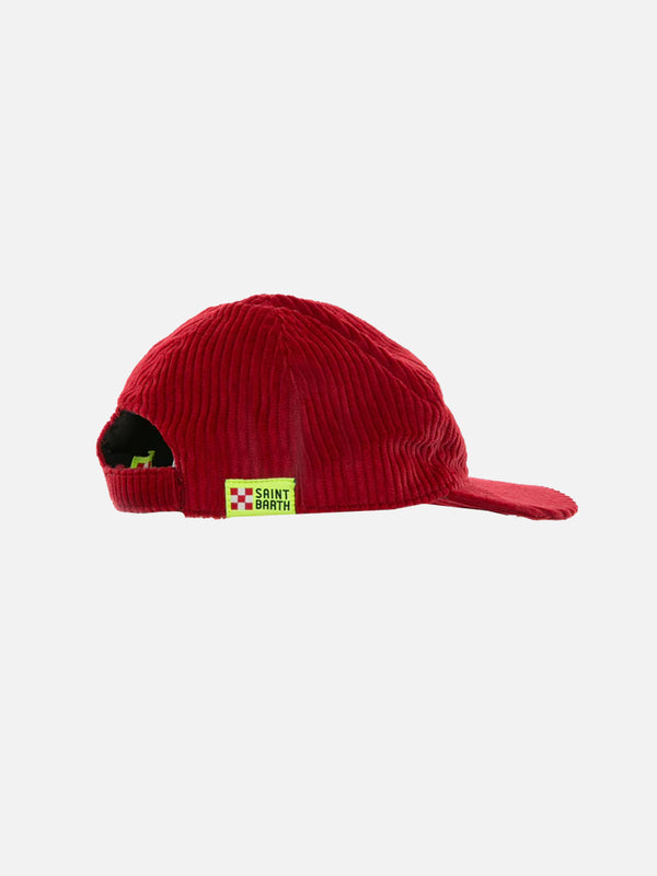 Baseball corduroy cap with Cortina embroidery – MC2 Saint Barth