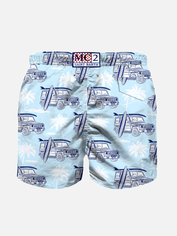 Light fabric man swim shorts chili peppers print – MC2 Saint Barth | Shorts