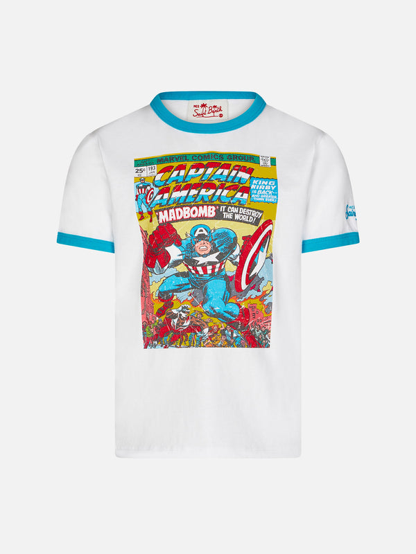 Kid white cotton t-shirt with Iron Man front print | MARVEL SPECIAL ED –  MC2 Saint Barth