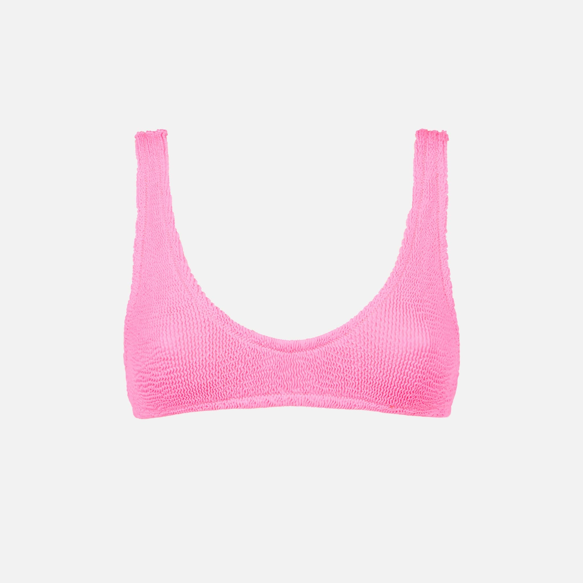 Woman fluo pink crinkle bralette swimsuit – MC2 Saint Barth