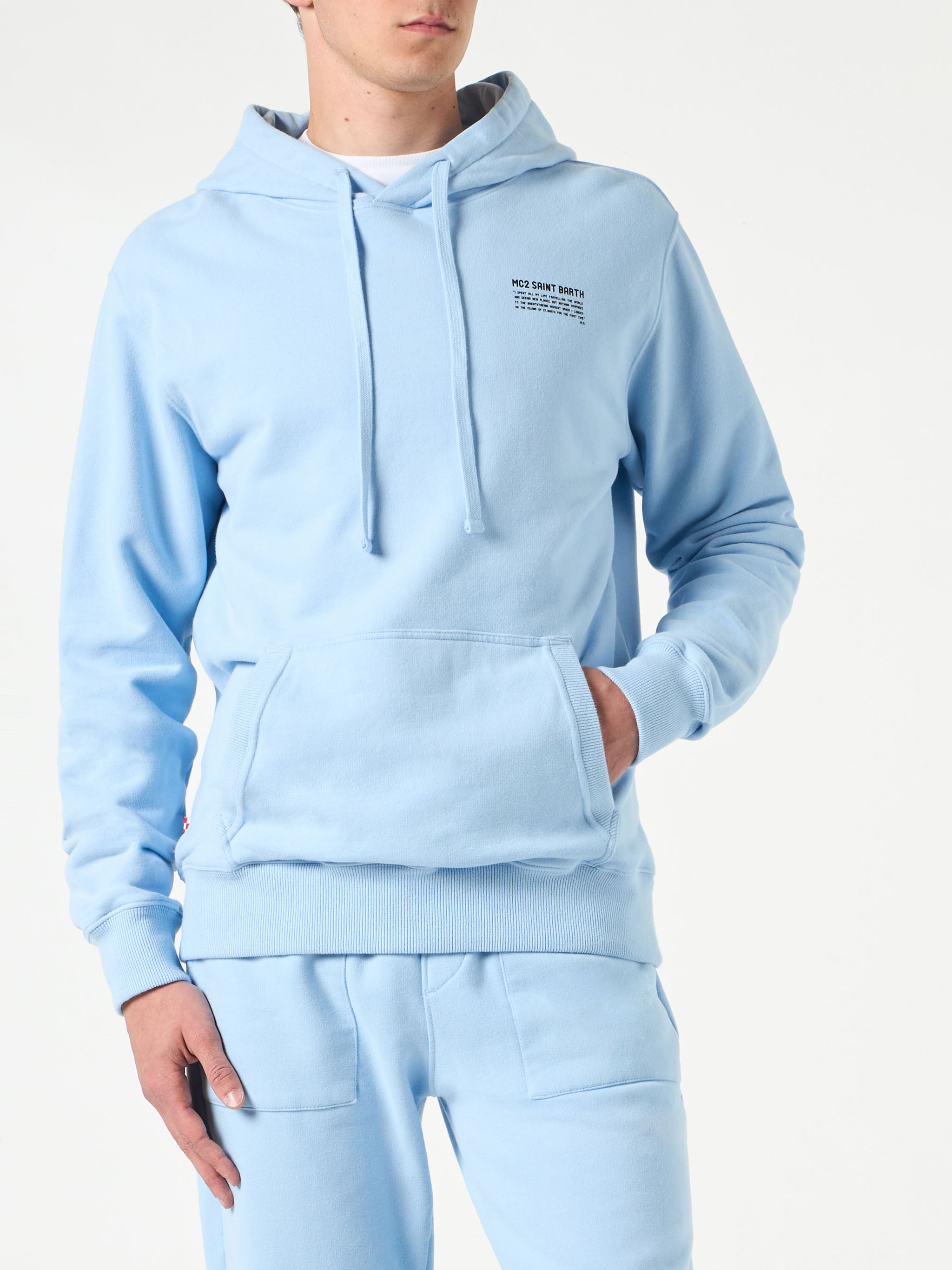 Light blue hoodie | Pantone™ Special Edition – MC2 Saint Barth