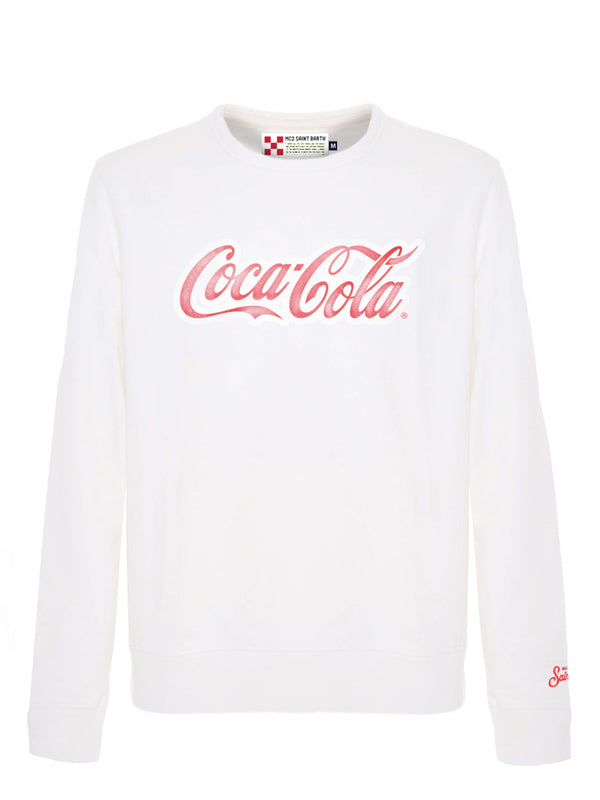 White cotton sweatshirt with ©Coca-Cola logo print | ©Coca Cola Special Edition