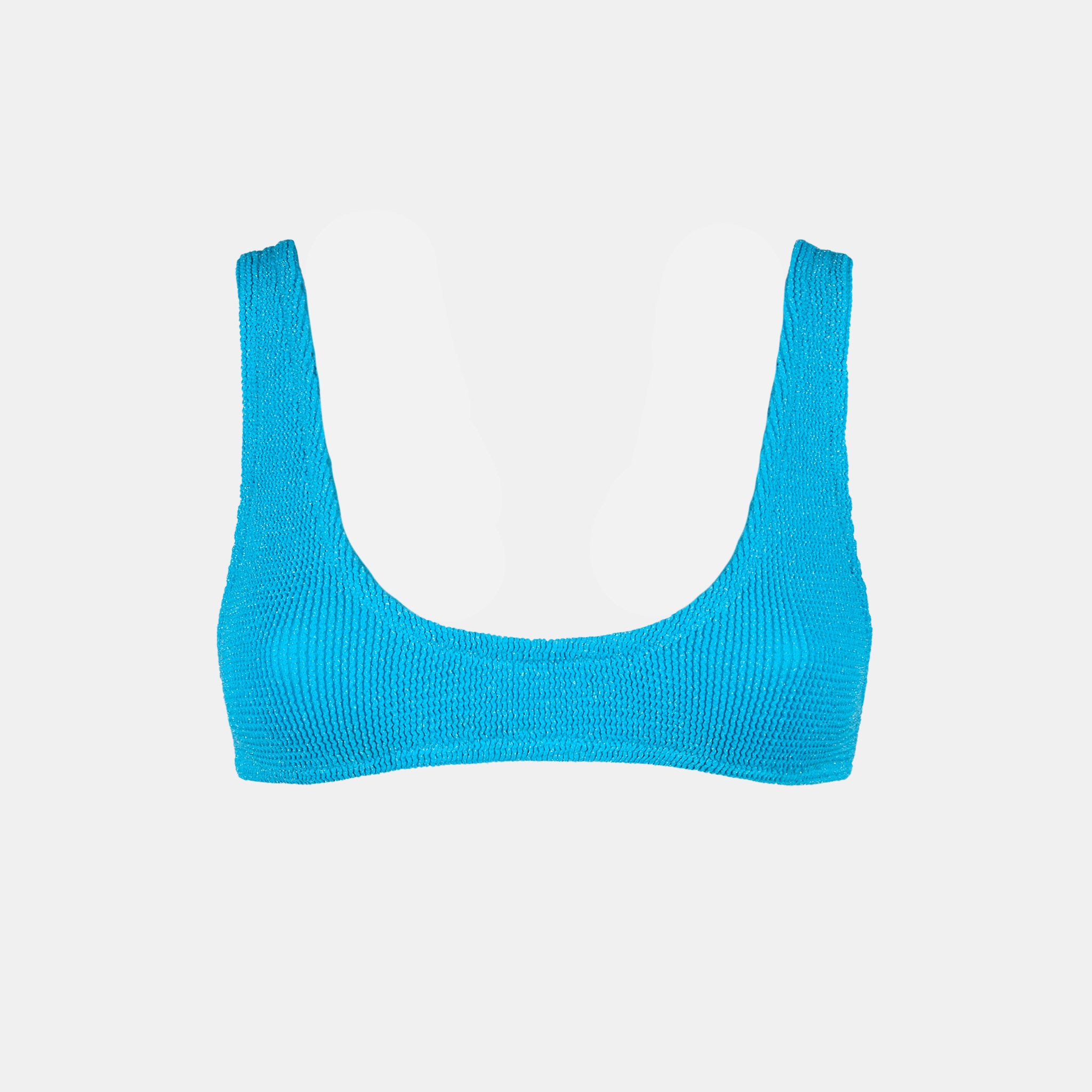 Woman light blue lurex crinkle bralette swimsuit – MC2 Saint Barth