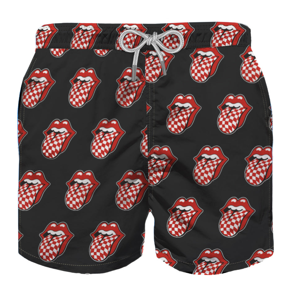 Boy swim shorts with Rolling Stones print | ROLLING STONES® SPECIAL ED ...
