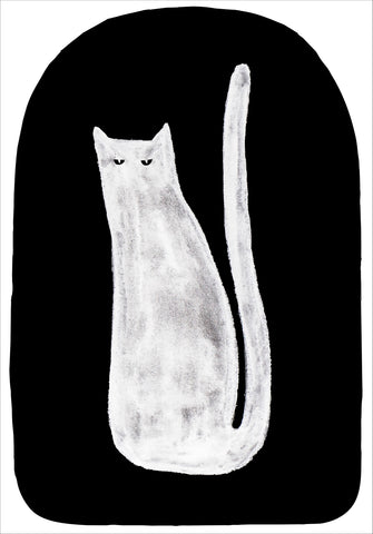 猫アートのリュックサックのデザイン図