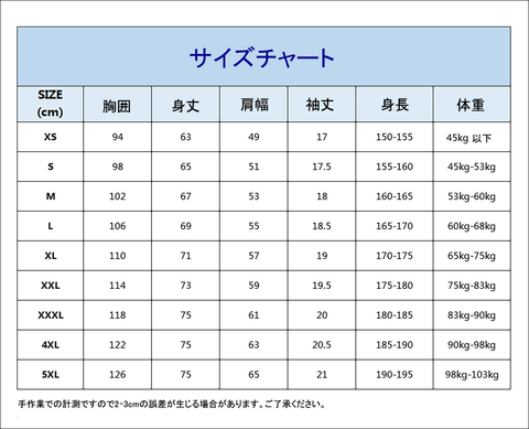 サイズ表