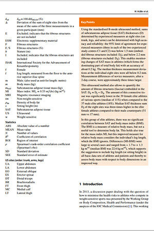 Relative Body Weight and Standardised Brightness‑Mode Ultrasound