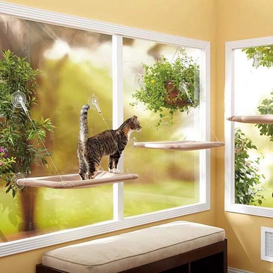 Katten hangmat - - katten bed raam bevestiging - hangmat – MC-Shop