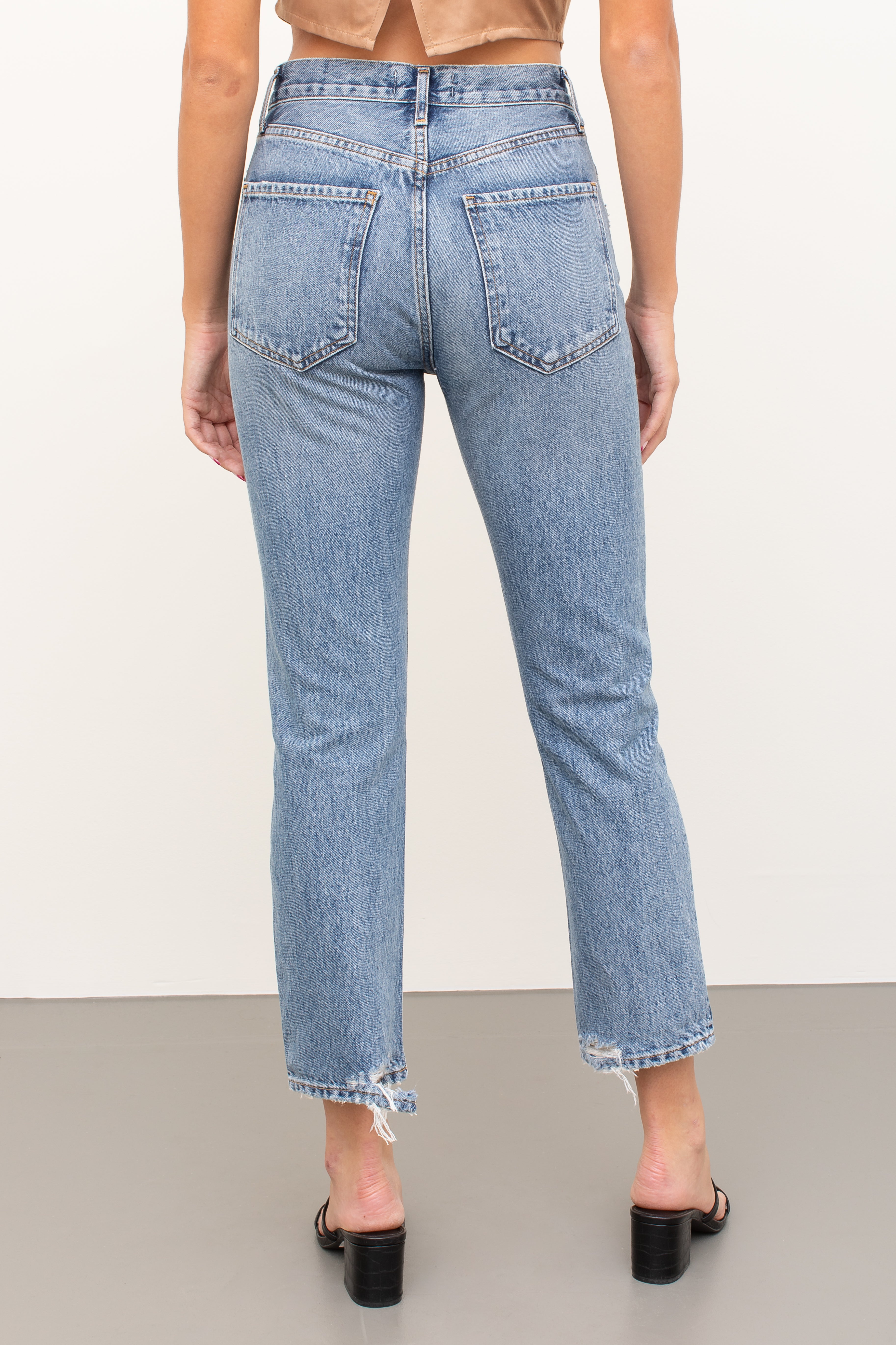 Riley Hi Rise Straight Leg Crop Jean in Endless – South Moon Under