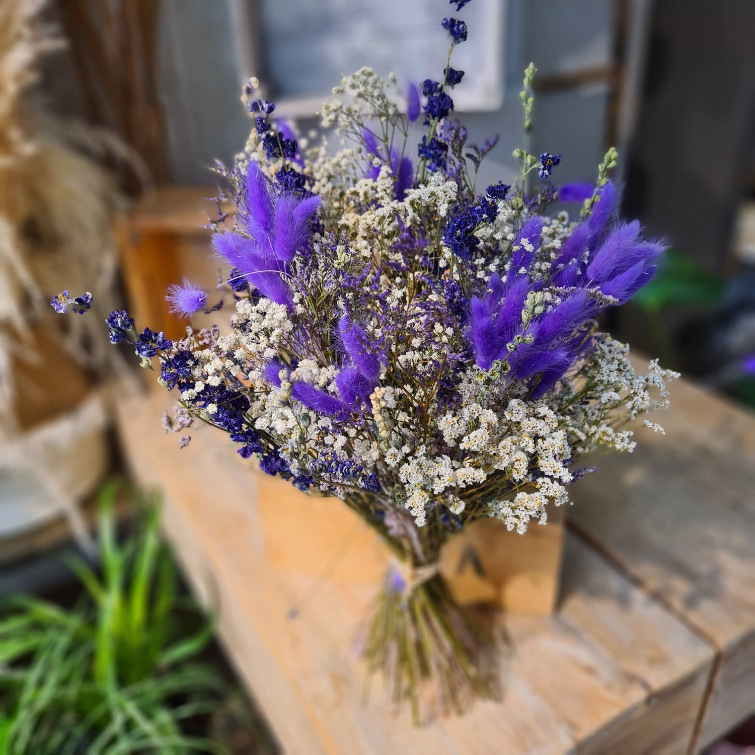Bouquet de fleurs séchées “Lavande” – Atelier 3 Couleurs Vert