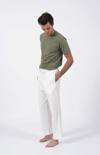 Missak ivory lounge pants for men