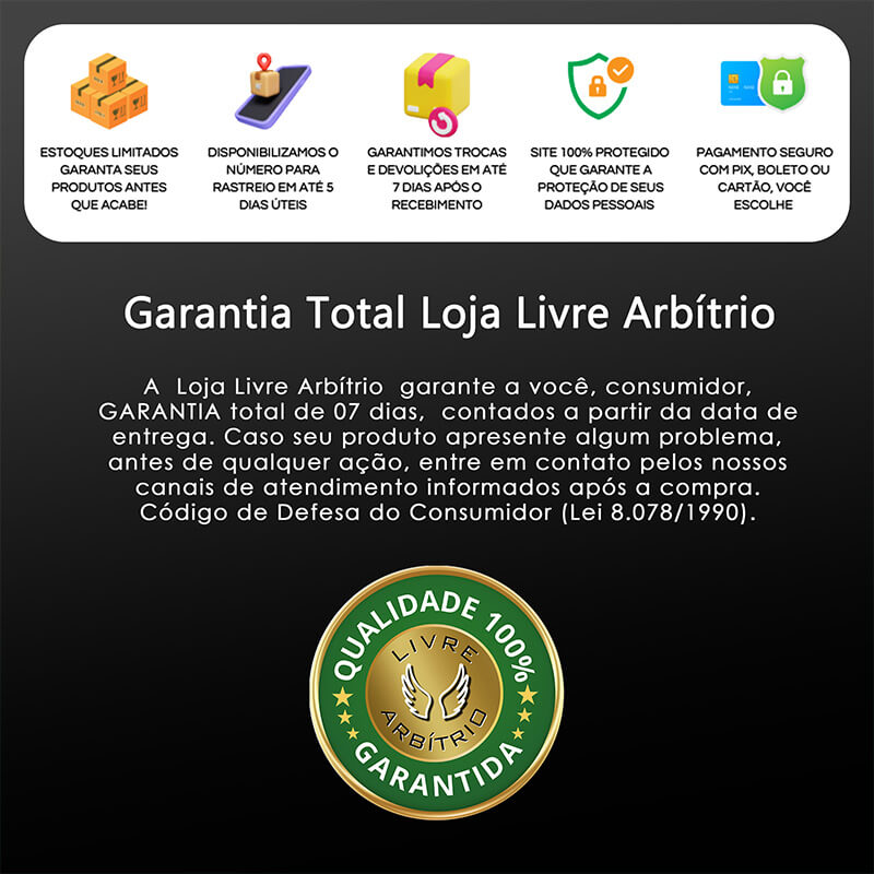 Garantia de qualidade Loja Livre Arbítrio