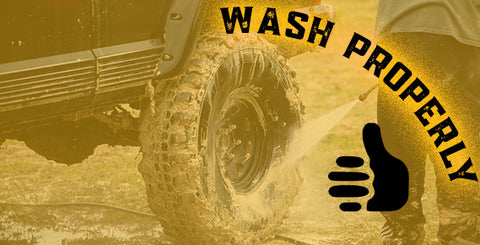 Washing your vehicle thoroughly after an off-road adventure is vital in maintaining and prolonging a healthy vehicle