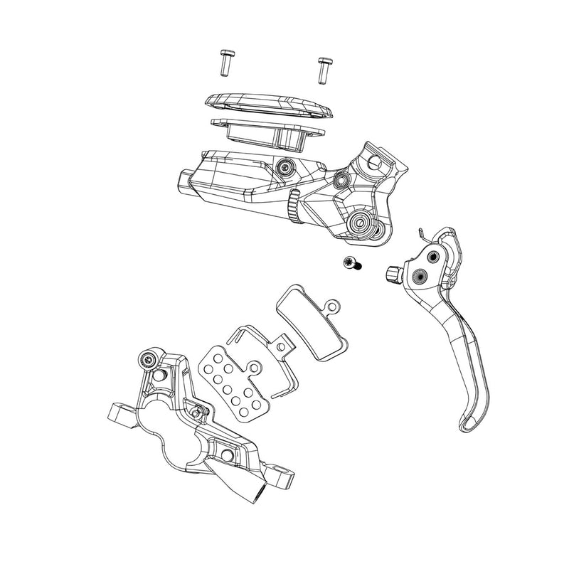 biketart SRAM Maven Silver Disc Brake Lever Assembly | biketart Rewards + Free Delivery Over £50 | 0% Finance Available on all Bikes