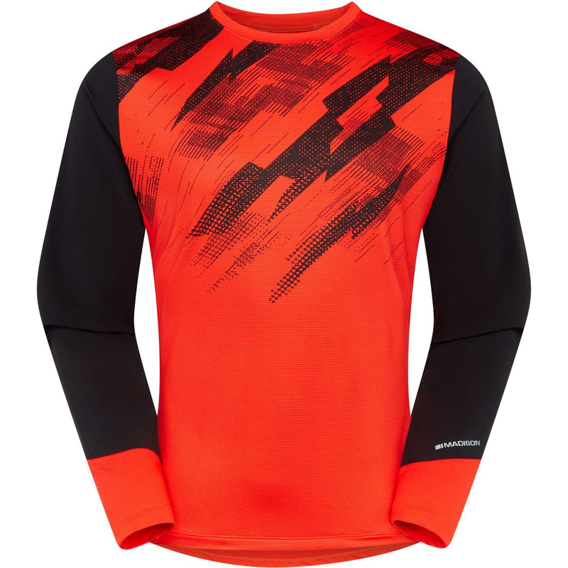 biketart Madison Flux Youth Long Sleeve Trail MTB Jersey | biketart Rewards + Free Delivery Over £50 | 0% Finance Available on all Bikes