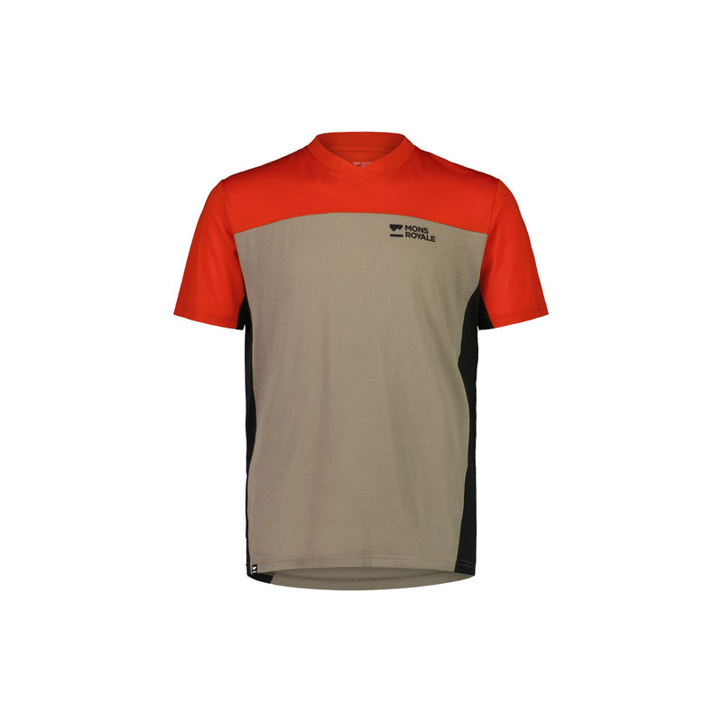 biketart Mons Royale Redwood Enduro VT Jersey - Retro Red / Black / Walnut | biketart Rewards + Free Delivery Over £50 | 0% Finance Available on all Bikes