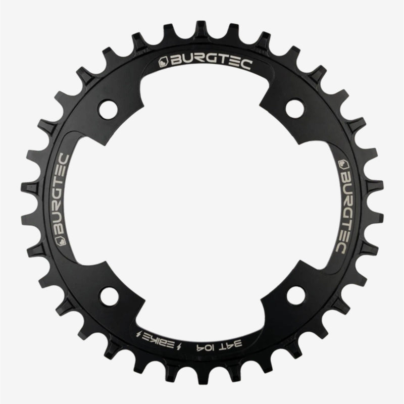 biketart Burgtec 104mm BCD Outside Fit E-Bike Steel Thick Thin Chainring | biketart Rewards + Free Delivery Over £50 | 0% Finance Available on all Bikes