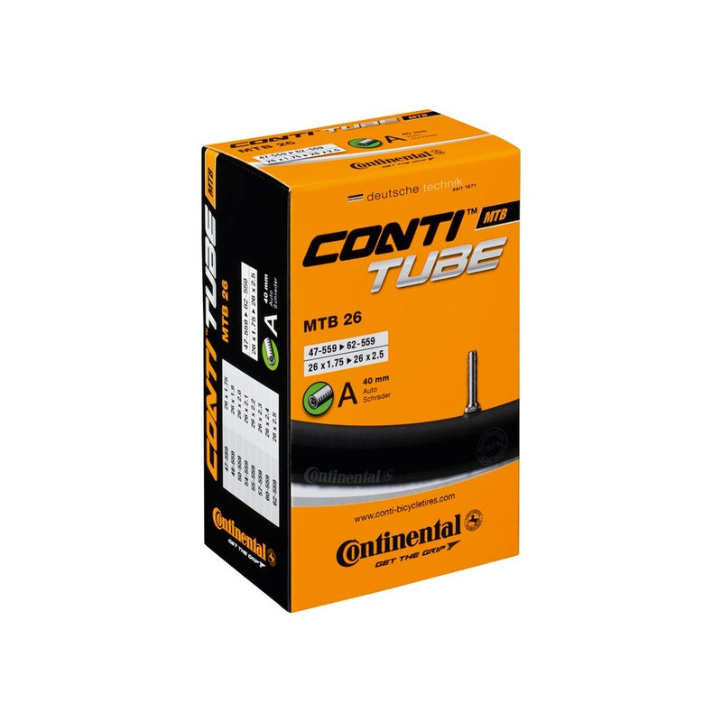 biketart Continental MTB Inner Tube 26x1.75-2.5 Schrader | biketart Rewards + Free Delivery Over £50 | 0% Finance Available on all Bikes