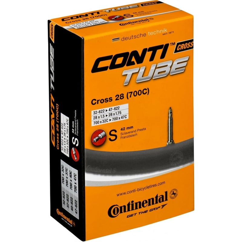 biketart Continental Cross Inner Tube 700 x 32-42c Presta | biketart Rewards + Free Delivery Over £50 | 0% Finance Available on all Bikes