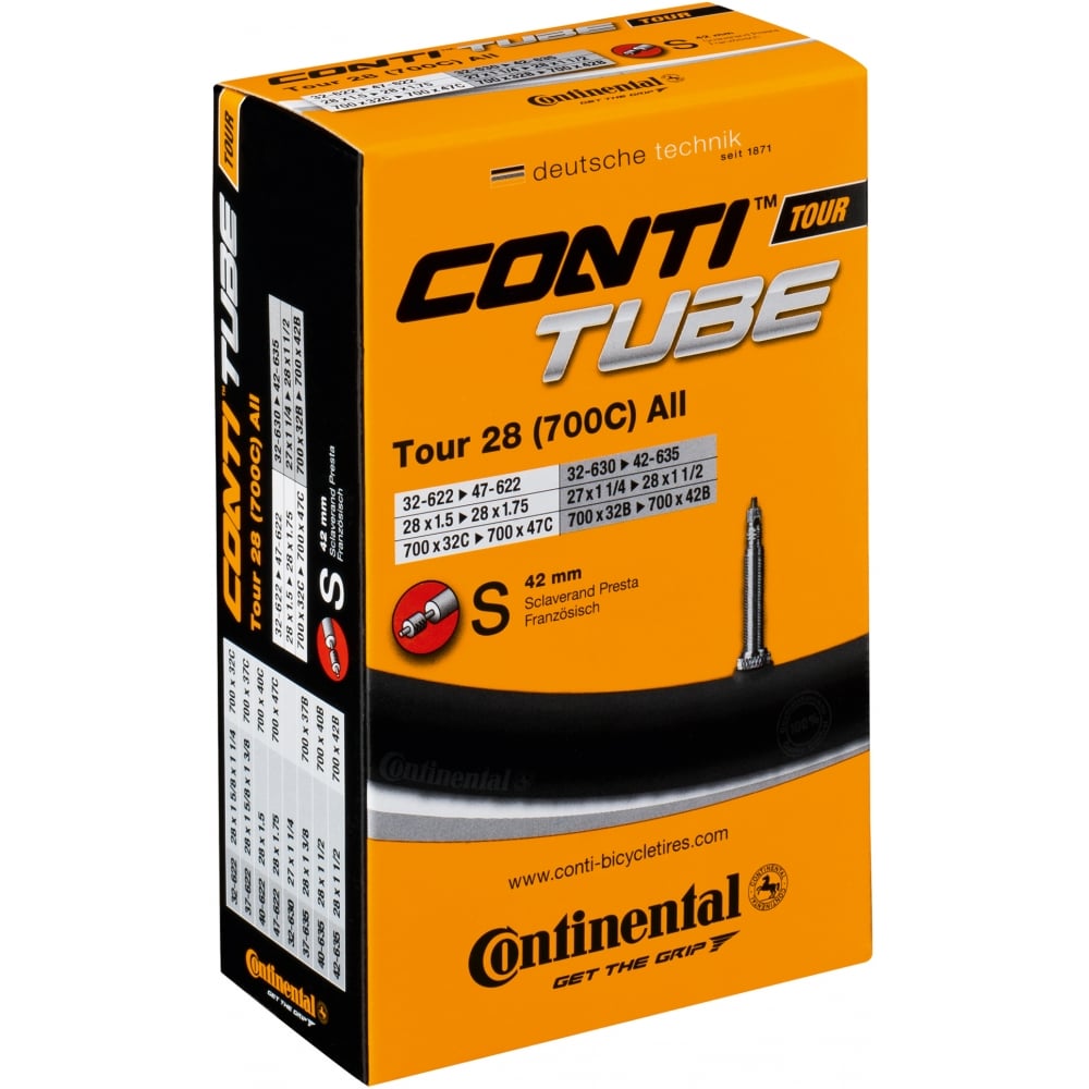 biketart Continental Tour 28 Inner Tube 700x32-47c Presta Long Valve