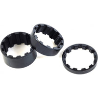 biketart M-Part Splined alloy headset spacers 1 inch, 5 / 10 / 15 mm black, pack of 3 | biketart Rewards + Free Delivery Over £50 | 0% Finance Available on all Bikes