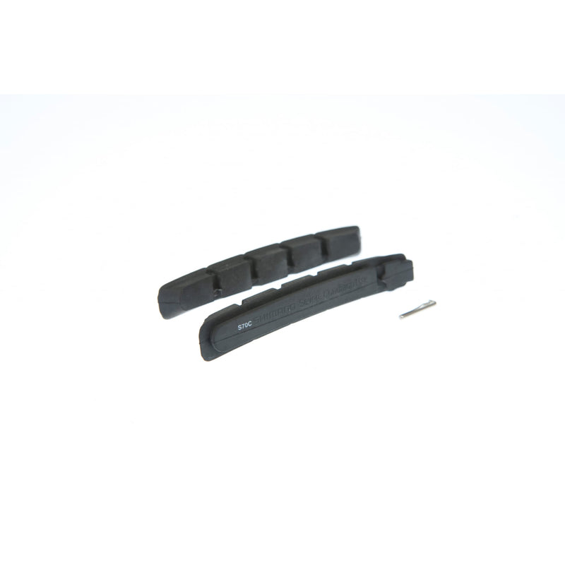 biketart Shimano S70C cartridge brake shoe inserts with fixing pin, pair | biketart Rewards + Free Delivery Over £50 | 0% Finance Available on all Bikes