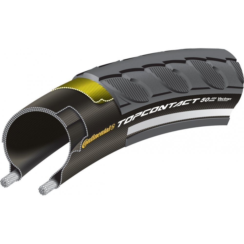 Continental Top Contact II Reflective Tyre - Black