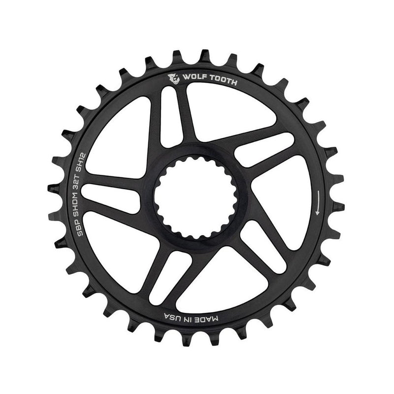 biketart Wolf Tooth Direct Mount Chainring for Shimano cranks 12spd Hyperglide Chain | biketart Rewards + Free Delivery Over £50 | 0% Finance Available on all Bikes