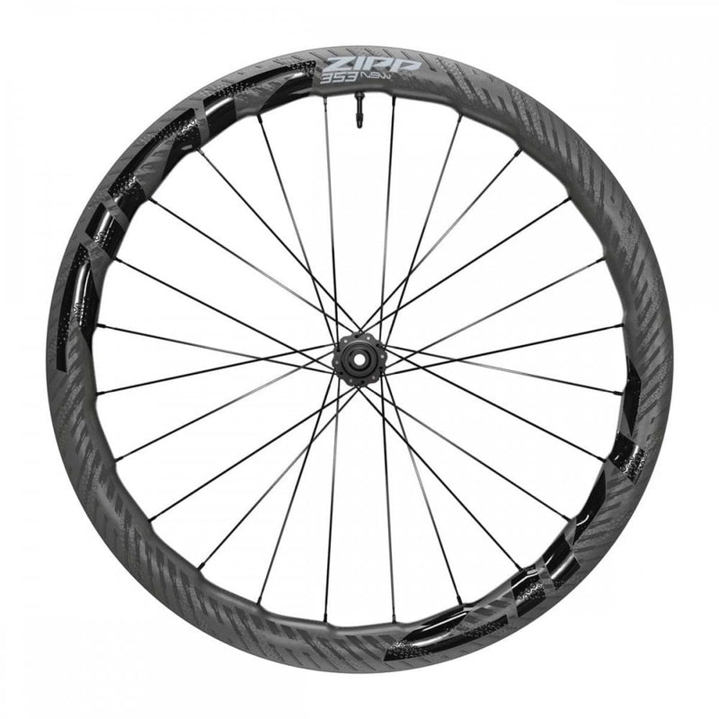 biketart Zipp 353 NSW Carbon Disc Brake Front Wheel - 700c, Tubeless, 24 Spokes, 12x100mm | biketart Rewards + Free Delivery Over £50 | 0% Finance Available on all Bikes